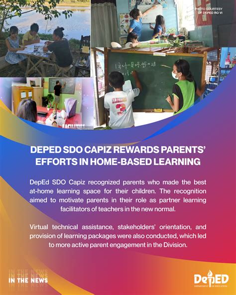 DepEd SDO Capiz rewards parents’ efforts in home.
